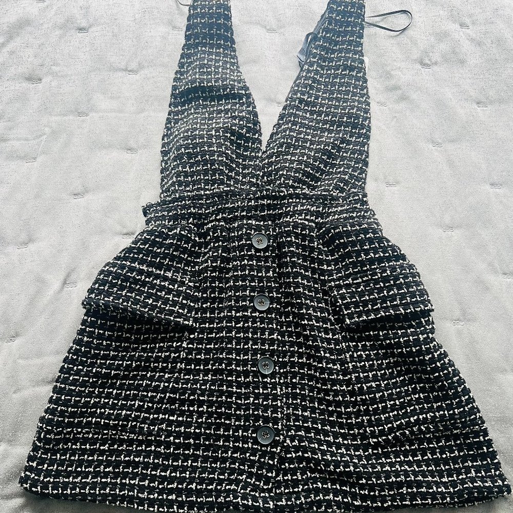 zara pinafore dress